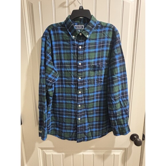 CLUB ROOM  Men’s Blue & Green Plaid Flannel Shirt  XL Button Down - Picture 1 of 5